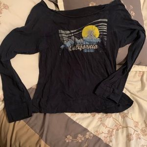 Wide neck/ off the shoulder long sleeve top!
